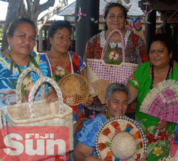 Rotuman women display craftware
