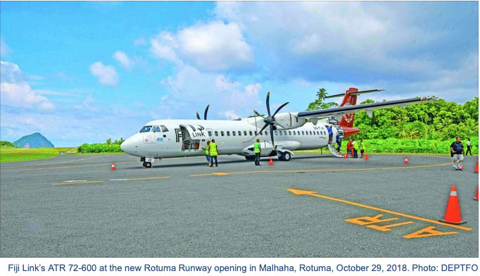 ATR aircraft at Rotuma